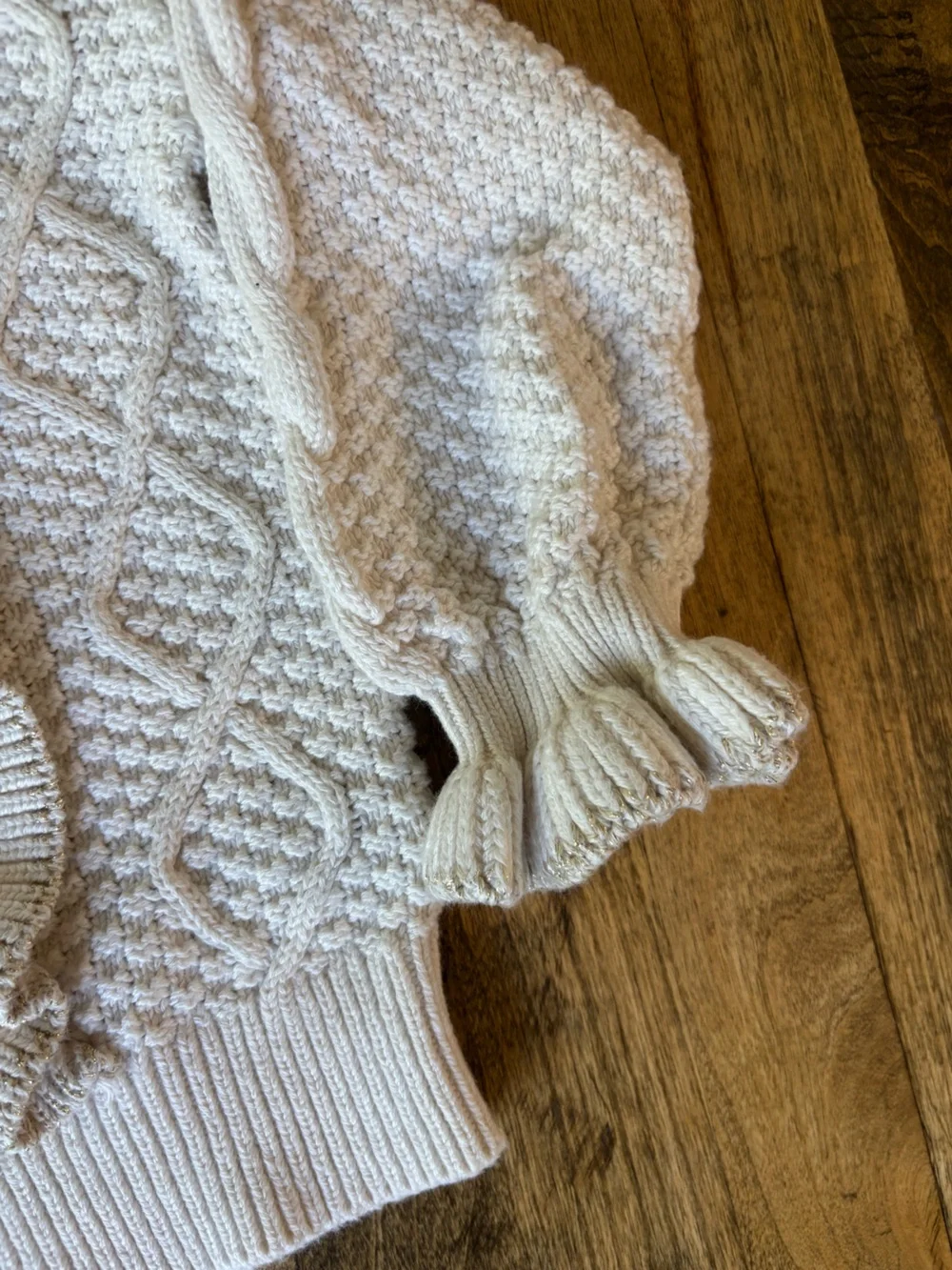 Toddler Girls Chunky Knit Gap Ruffle Sweater